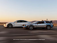 Porsche Taycan and a DeLorean go "Back to the Future"