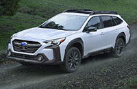 The 2023 Subaru Outback out on the trail.