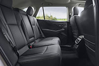 The rear seating area in every Outback is as least as spacious and comfortable as in other five-passenger mid-size crossover SUVs.