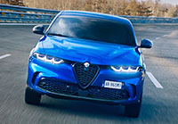The 2023 Alfa Romeo Tonale Veloce (European-spec) showing its high-speed stuff on the test track.
