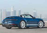 Stunning new 2023 Porsche 911 Carrera GTS Cabriolet America Edition looks menacing from the rear.