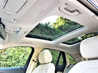 Look up and you'll see a large dual-pane panoramic sunroof.