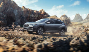 Action shot of the 2024 Subaru Crosstrek