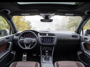 Console and Dash board view of Volkswagen Tiguan