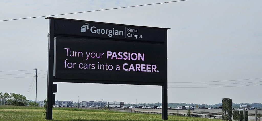 Georgian College Automotive Business School Of Canada Sign 2025-06-09