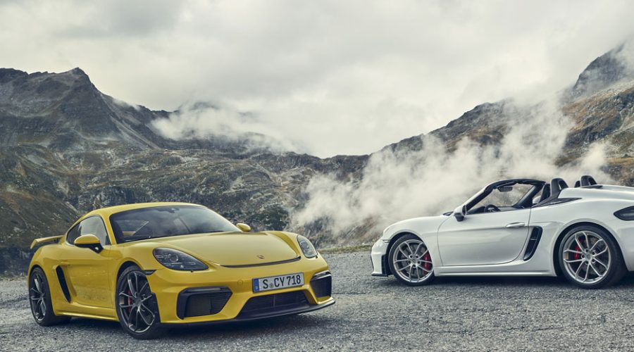 2020 Porsche 718 Spyder and 2020 718 Cayman GT4