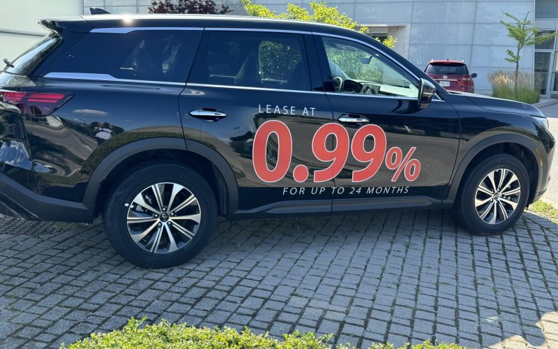 Reduced rate lease offer on Infiniti July 2024
