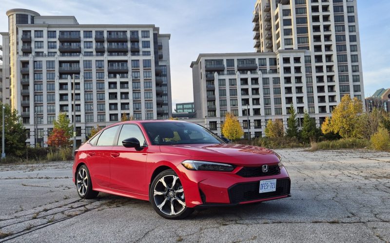 Side View Of 2026 Honda Civic Sport Touring Hybrid Sedan