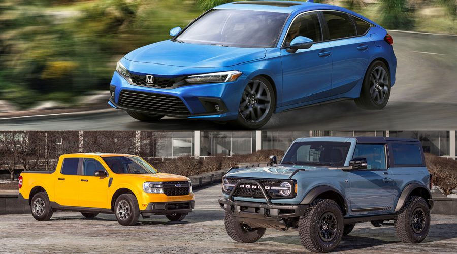 Honda Civic plus Ford Bronco and Maverick win NACTOY awards